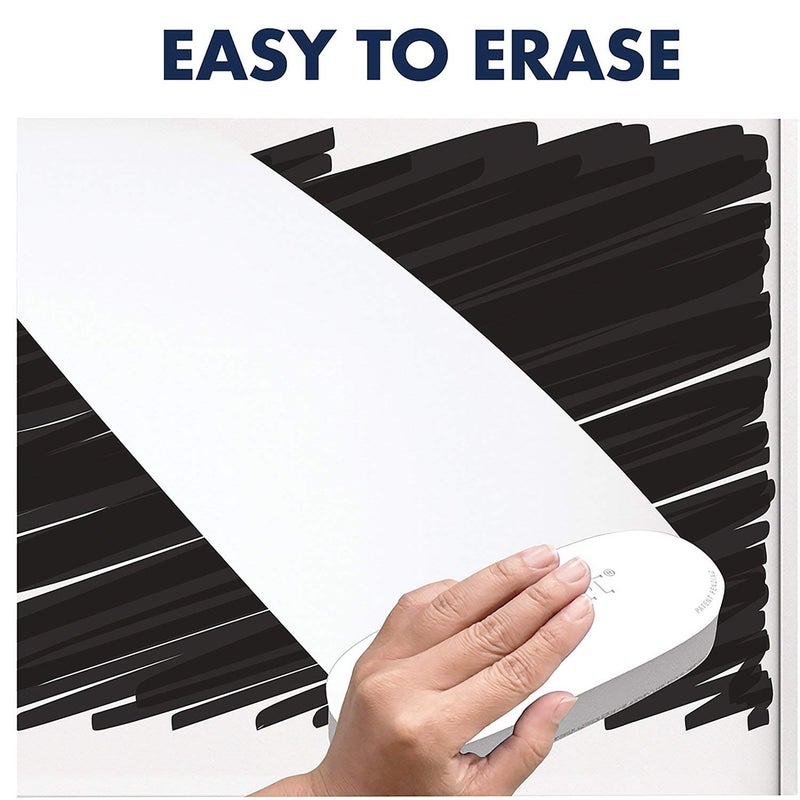 Quartet ممحاة لوح بيضاء رباعية، 5" × 2"، تنظيف أقصى لأقلام التحديد الجافة، تشمل حامل مغناطيسي، مستلزمات المدرسة المنزلية وإكسسوارات المكتب المنزلي، أبيض/رمادي (DFEB4) - Image 3